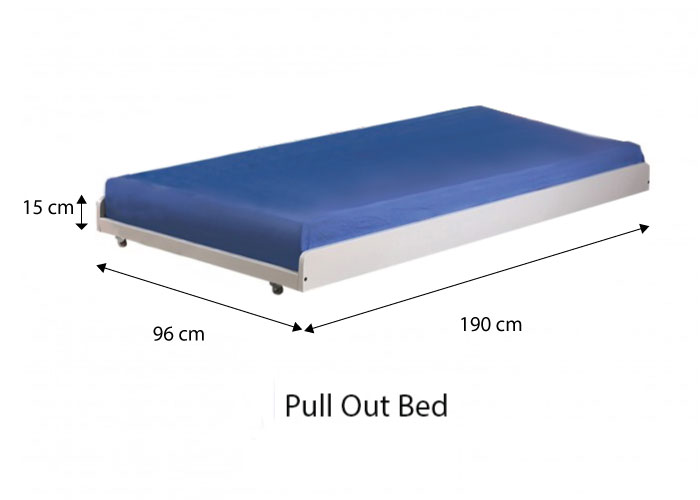 Holly Single Bed Frame with Pull Out Single Bed